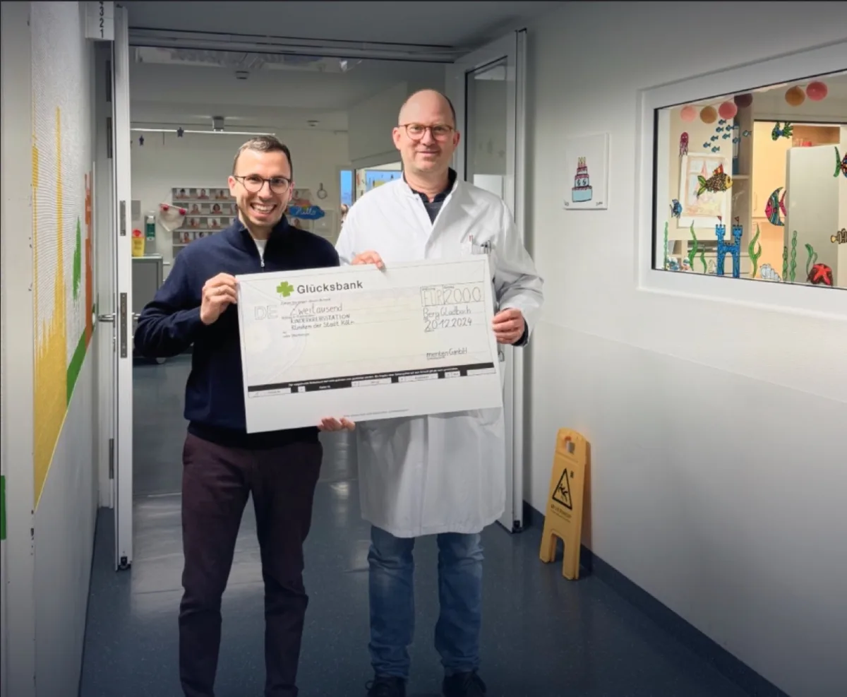 menten GmbH Spende Kinderkrankenhaus Köln